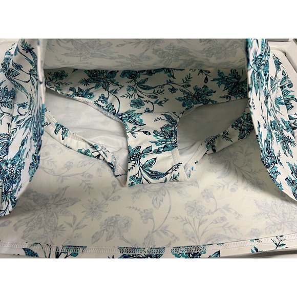 Lands End Womens Swim Skirt Plus Size 18 White Teal Blue Floral NEW - Picture 5 of 7